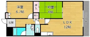 アルカーサル星田【5階】の間取り