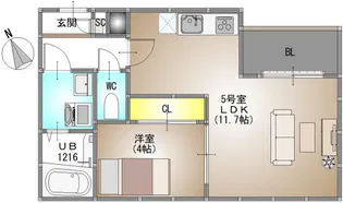 REGALEST 小橋町1【3階】の間取り