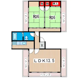 赤津マンション【4階】の間取り