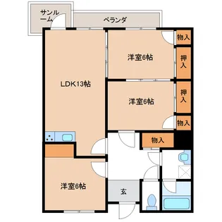 むらかみマンション【2階】の間取り