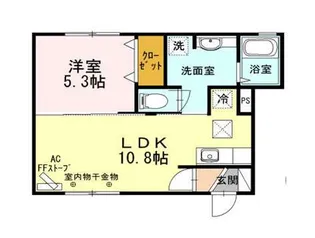 ウィット佃【1階】の間取り