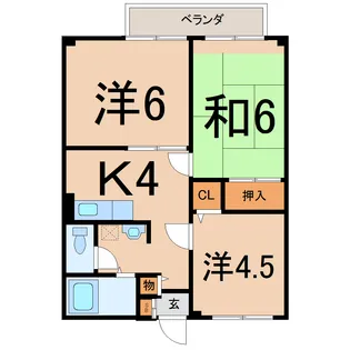 サンライフ西山【3階】の間取り