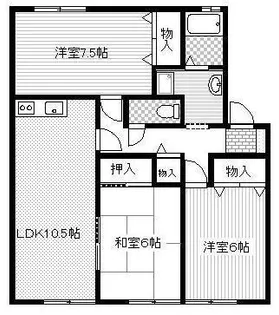 アメニティ原田B棟【2階】の間取り