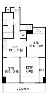 ワコー第一新狭山マンション【8階】の間取り