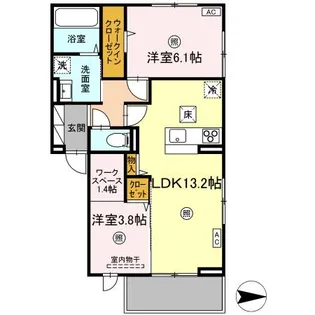 ルワンジュ【1階】の間取り