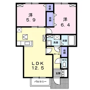 ノーブルメゾン【1階】の間取り