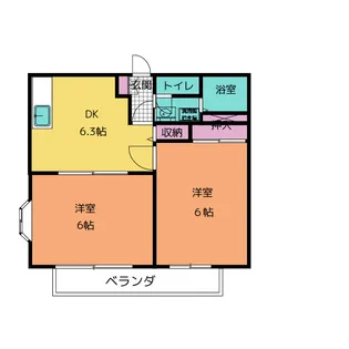 ベルメゾンITO-B【1階】の間取り