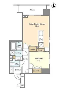 コンフォリア西早稲田【4階】の間取り