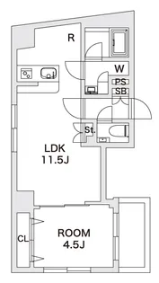 エスペランサ雑司が谷駅前【1階】の間取り