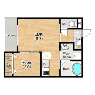 ジーメゾン奈良エルカーサ【1階】の間取り