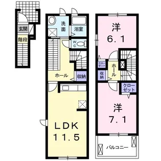 ラフィナート D【2階】の間取り