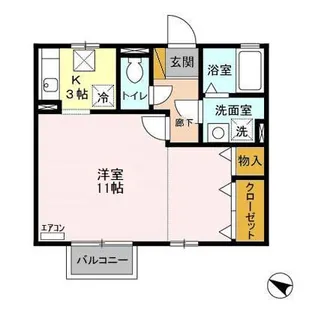 アムルーズ・K【1階】の間取り