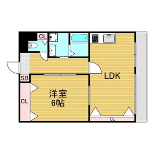 1LDKの間取り画像