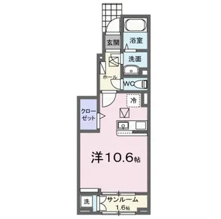 アドラブールD【1階】の間取り