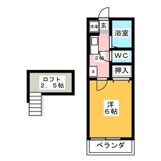 タウンコーポ6【1階】の間取り
