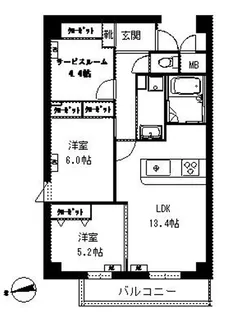 デラーノ【1階】の間取り