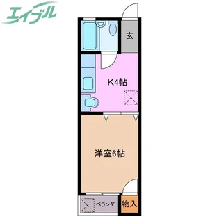 第2サンソンハイツ【2階】の間取り