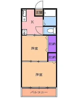 カーサー宇都宮【2階】の間取り