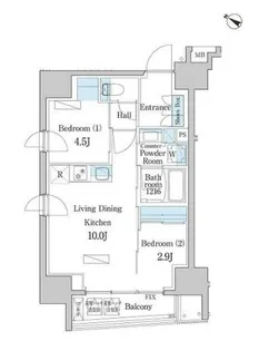 東京都中央区日本橋蛎殻町1【マンション】の間取り