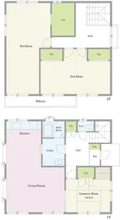 千葉県富里市立沢新田【一戸建】の間取り