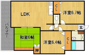 コンドミニアム都麗殷【4階】の間取り