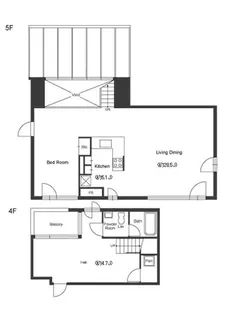 グランカーサ六本木【4階】の間取り
