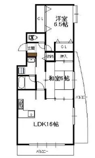 2LDKの間取り画像