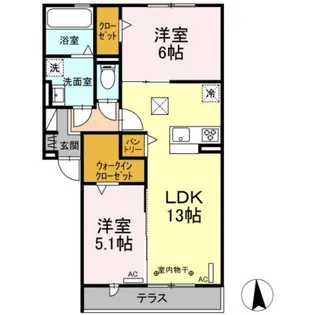 ManoirBlancII【0】【1階】の間取り