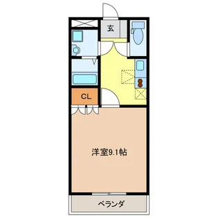 岐阜県岐阜市日置江2【アパート】の間取り