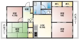 ピアパレス高須【4階】の間取り