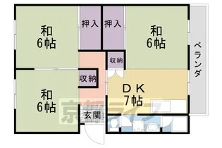 洛西北福西市営住宅 若者子育て応援住宅 こと×こと【1階】の間取り