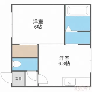 サンシティーマルワ【2階】の間取り
