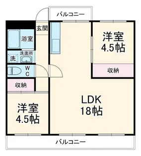 浦和白幡東中層住宅【3階】の間取り