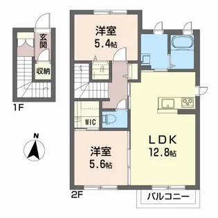 愛谷町ベース【2階】の間取り
