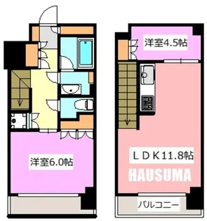 ビーロット千駄木レジデンス【1階】の間取り