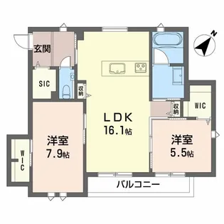 Branta House【2階】の間取り