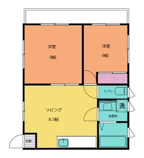 東京都大田区鵜の木1【マンション】の間取り