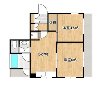 ホワイトマンション【4階】の間取り