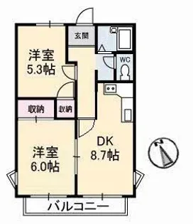 長井コーポ【1階】の間取り