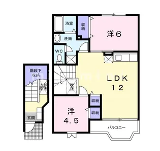 熊本県熊本市南区近見8【アパート】の間取り