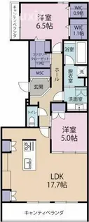 東京都港区東麻布2【マンション】の間取り