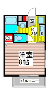 Aube鳩ヶ谷本町【3階】の間取り