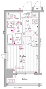 1Kの間取り画像