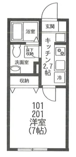 グリーンパーク・新横浜【1階】の間取り