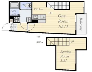 1Rの間取り画像