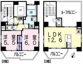 サンマルティーノ東麻布【9階】の間取り
