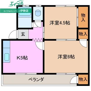 コーポフジ【1階】の間取り