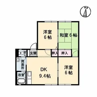 グリーンヒルズ泉川 D棟【1階】の間取り