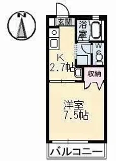 コロニーK B棟【1階】の間取り