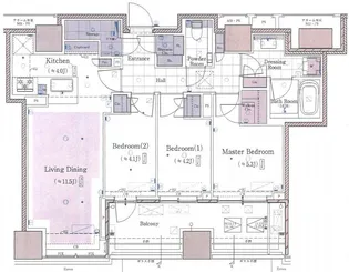 クラッシィタワー新宿御苑【14階】の間取り